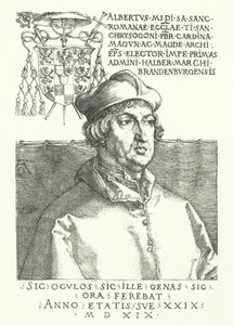 Cardenal Albrecht de Brandeburgo, Elector y Arzobispo de Maguncia de Albrecht Dürer